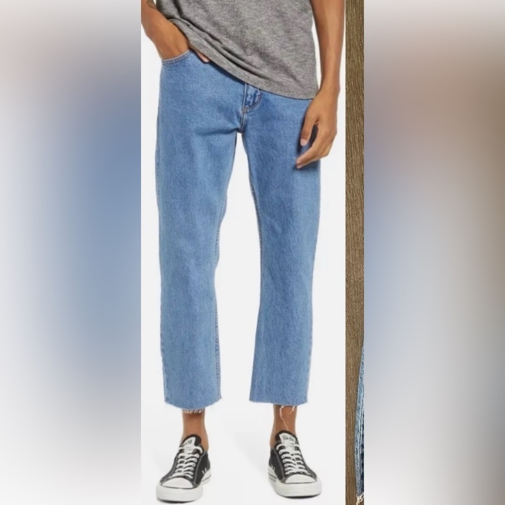 Rollas Relaxo Chop Mid Stone Jeans Size 34 NWT